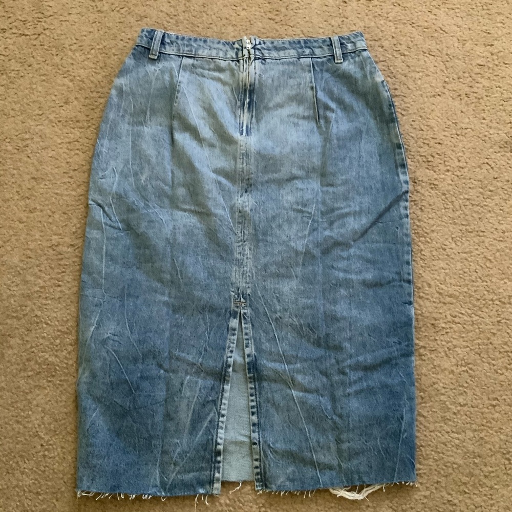 Free People Denim Pencil Skirt - Picture 6 of 8